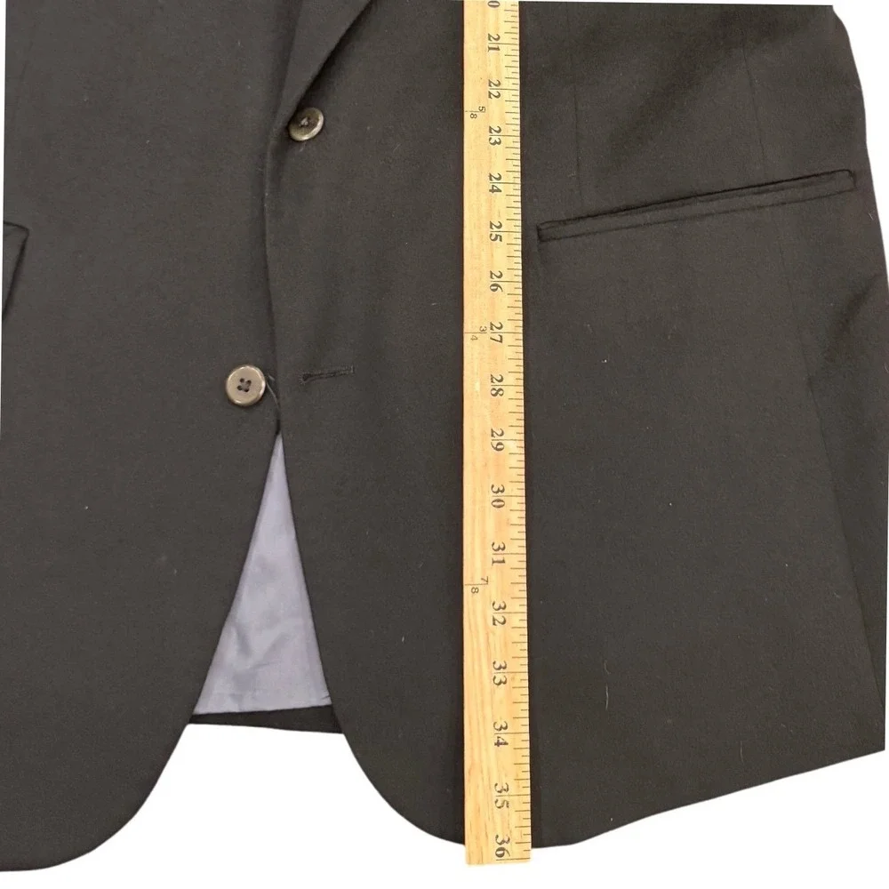 Nordstrom Classics 100% Loro Piana Cashmere Blazer Mens 46 XLG Black Sport Coat